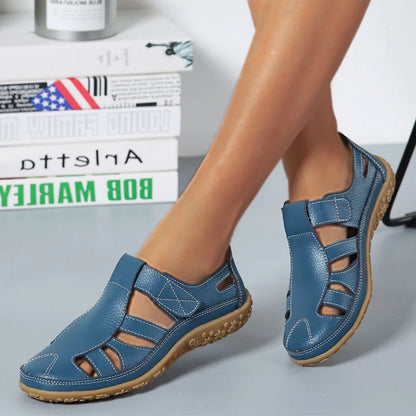 Norvielle Damen Sandalen Zeitlos Leder