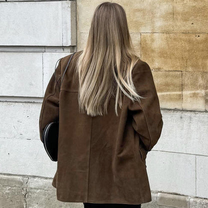 Damen Oversize Blazer Business Freizeit