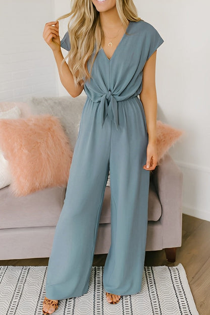 Norvielle Damen Jumpsuit Rückenfrei Locker - Norvielle