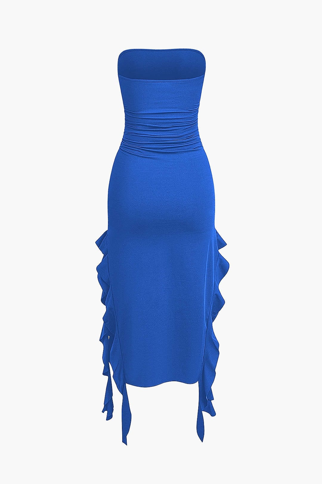 Damen Maxikleid mit Volant-Details Elegantes Bandeau-Design
