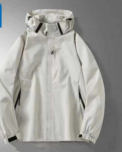 Damen Wasserdichte Kapuzenjacke Reißverschluss