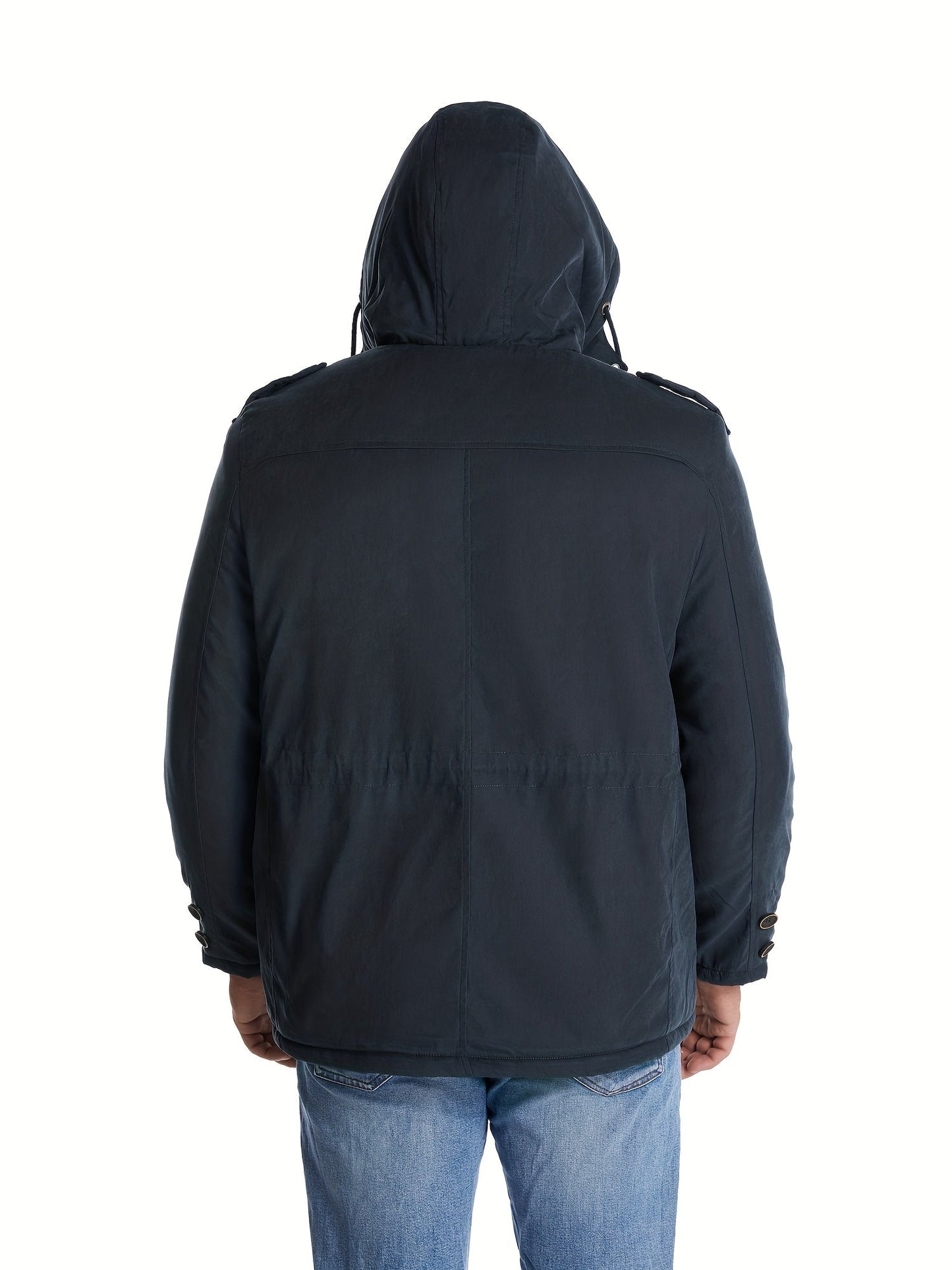 Herren Winterjacke Kapuze Warm Isoliert