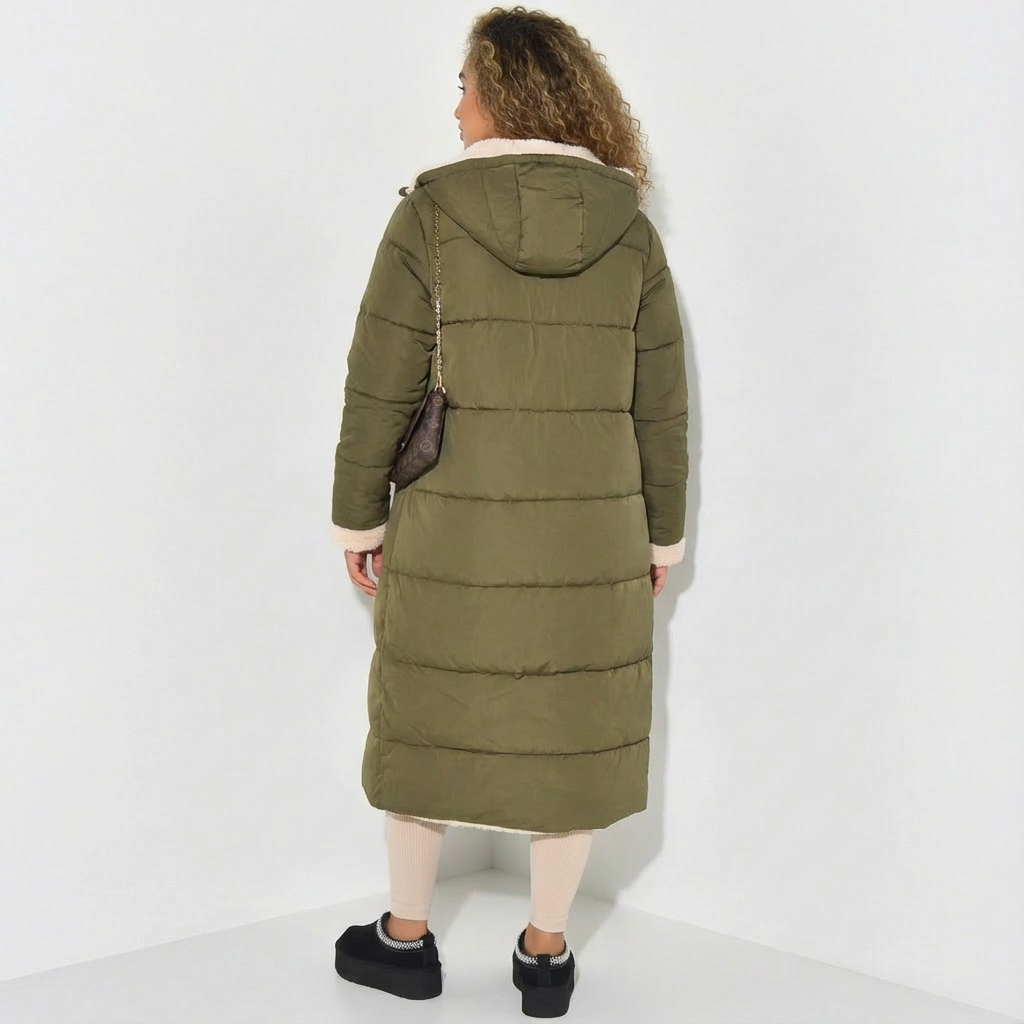 Damen Wendjacke Teddyfutter Lang
