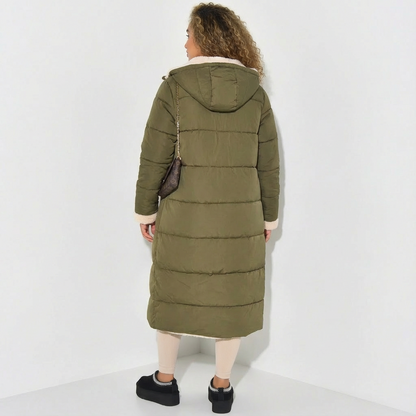 Damen Wendjacke Teddyfutter Lang