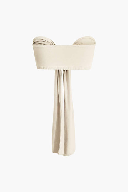 Damen Zweiteiler-Set mit Schleifen-Bandeau und Weitbein-Hose