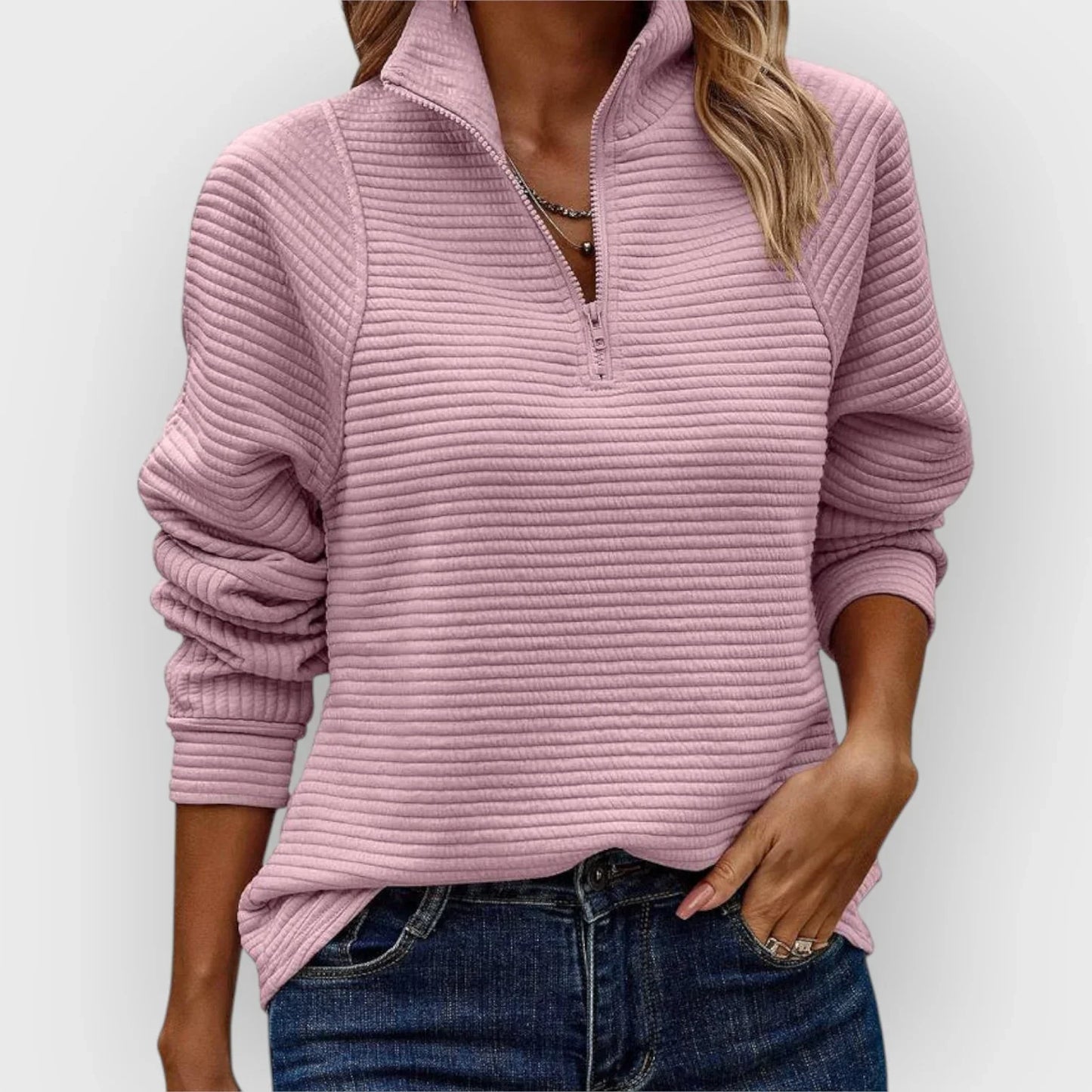 Gisela Damen Halb-Zip Pullover - Norvielle