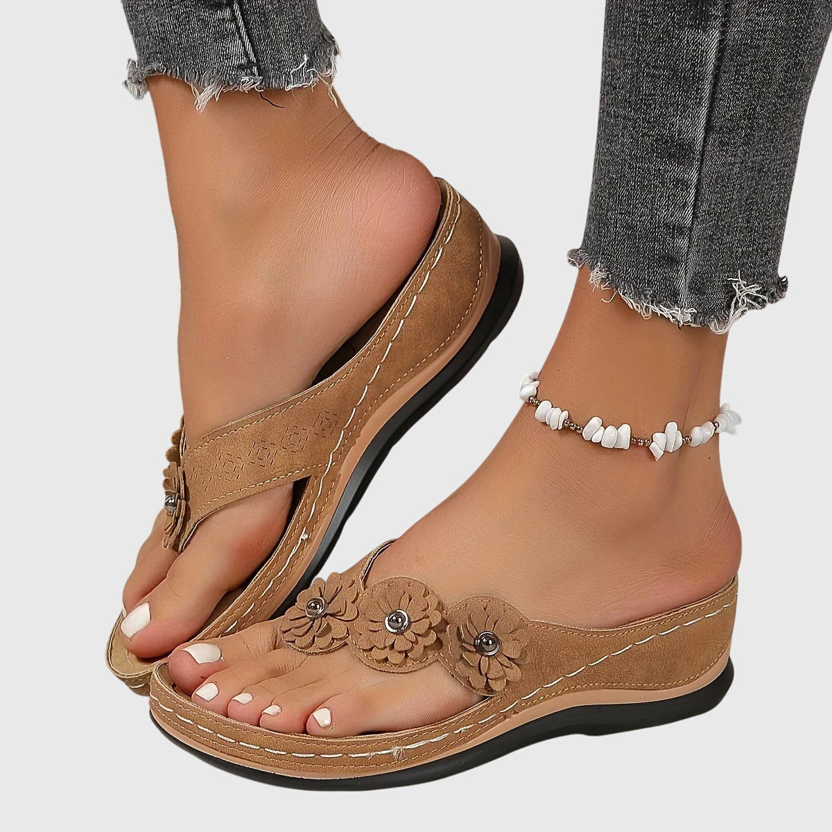 Damen Slip-On Sandalen Lässig