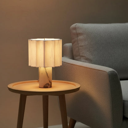 Marmor Tischlampe Mirna Weiss