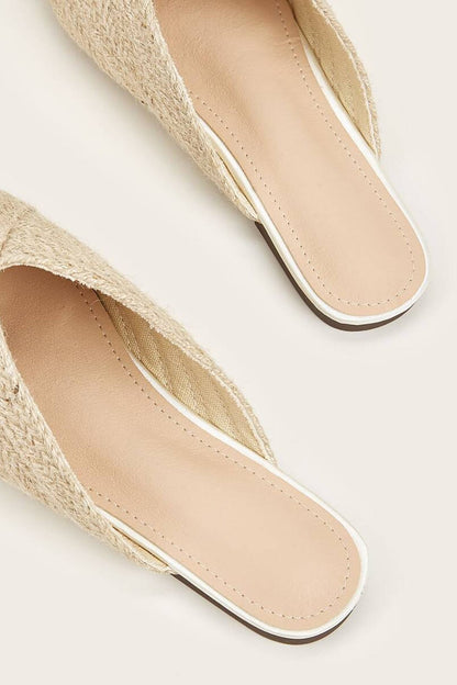 Damen Espadrille Mules Spitze