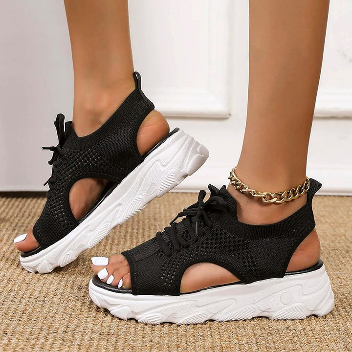 Norvielle Damen Sandalen Plateausohle