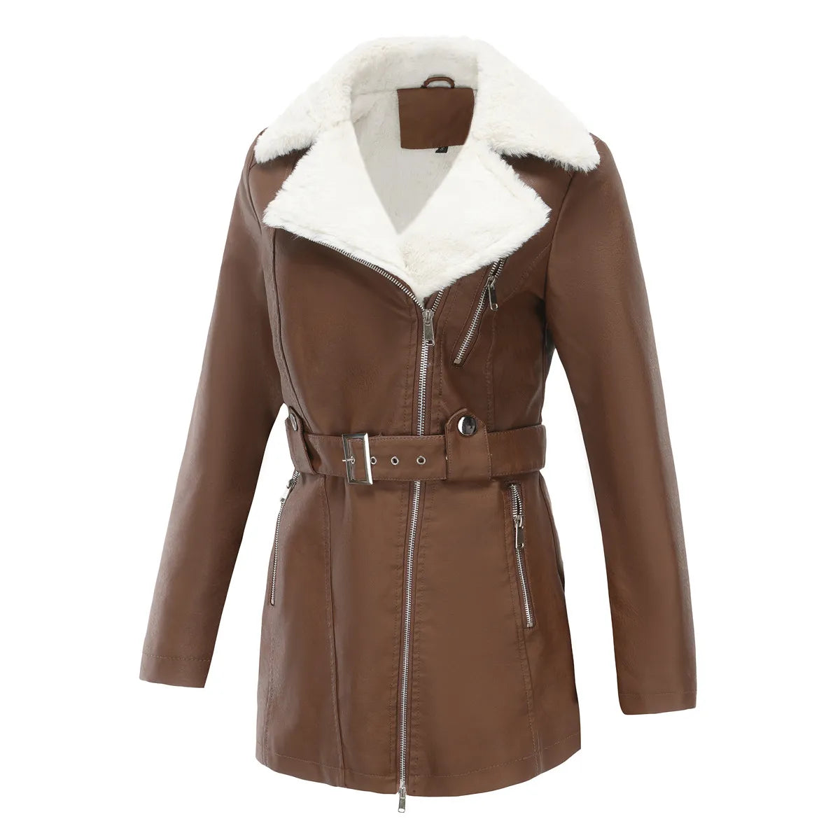 Damen Lammfelljacke Kuschelfutter Schwarz - Norvielle