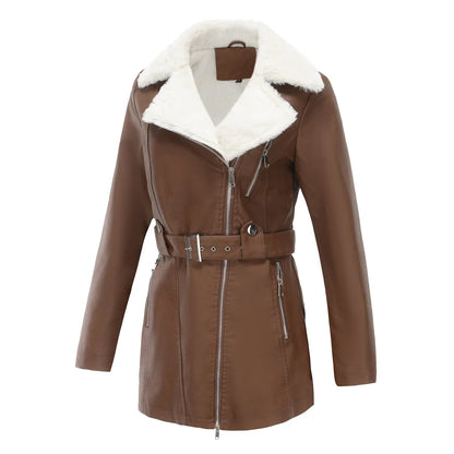 Damen Lammfelljacke Kuschelfutter Schwarz - Norvielle