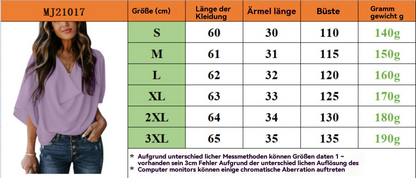 Heidi Damen Chiffonhemd V-Ausschnitt