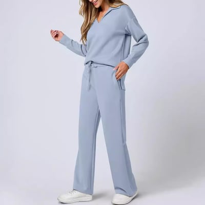 Damen Jogginganzug Set Pullover und Hose