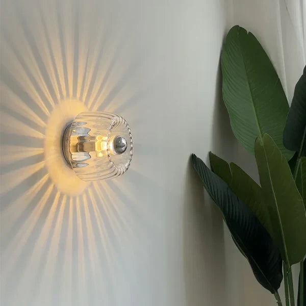 Moderne Glas Wandleuchte Strahlen-Effekt