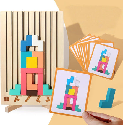 Holzpuzzle Tetris 3D für Kinder