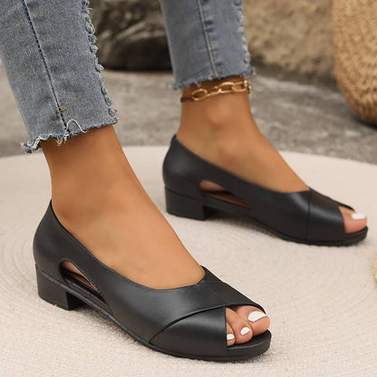 Norvielle Damen Orthopädische Hackensandale Elegantes Leder