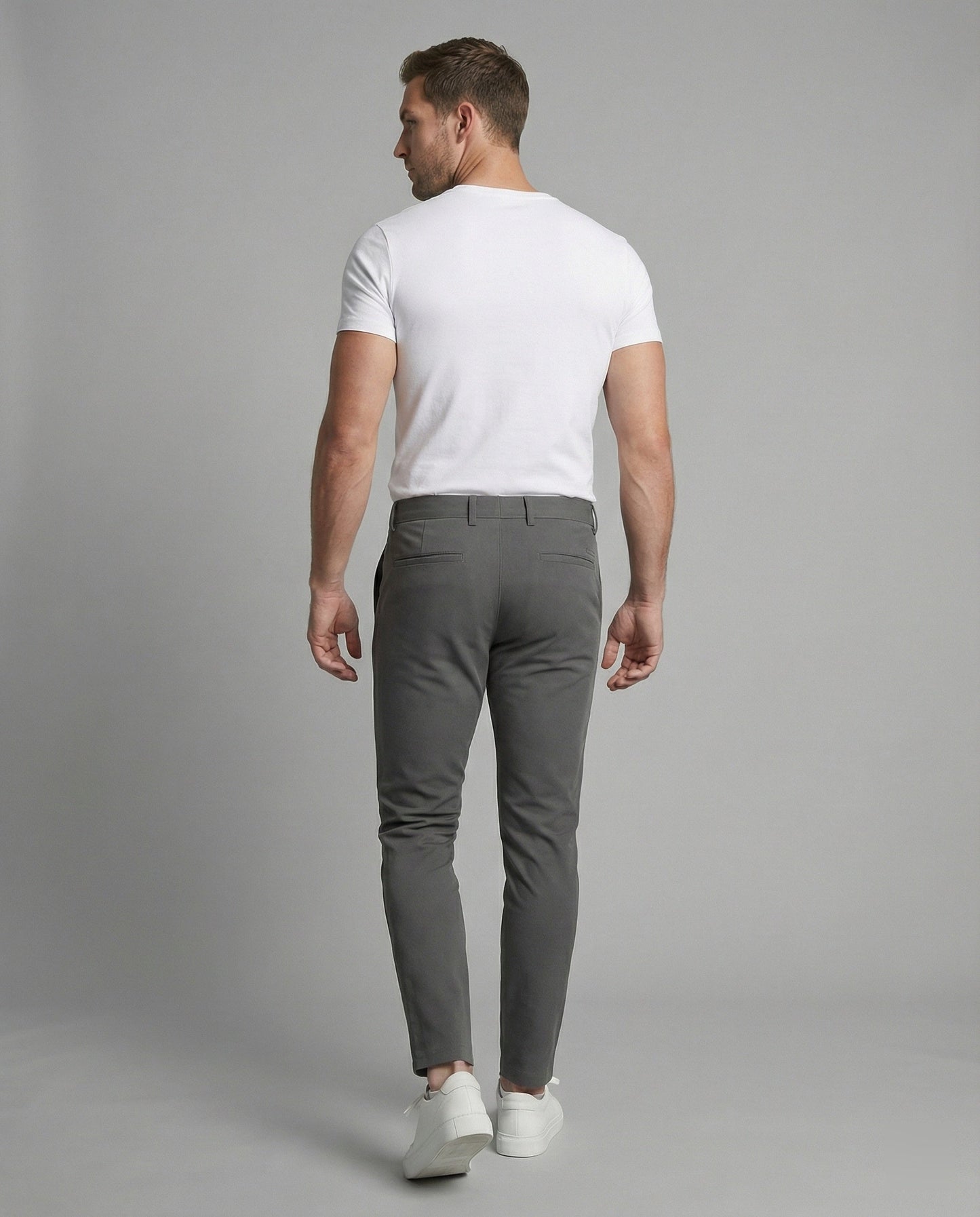 Herren Slim-Fit-Chinohose Elastisch