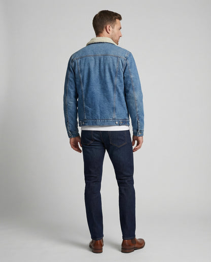 Norvielle Damen Denimjacke Warm Winterblau