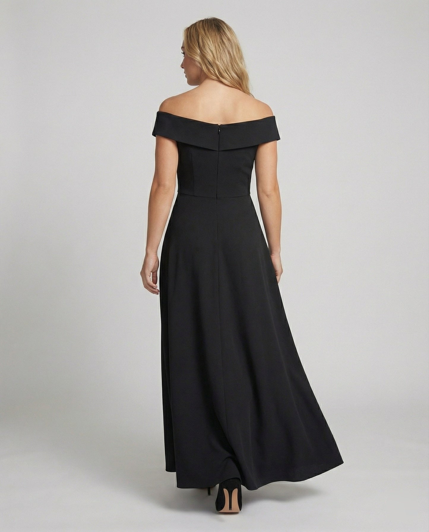 Norvielle Damen Off-Shoulder Abendkleid Lang Elegant