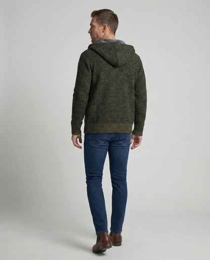 Herren Strickjacke Mit Kapuze Beige