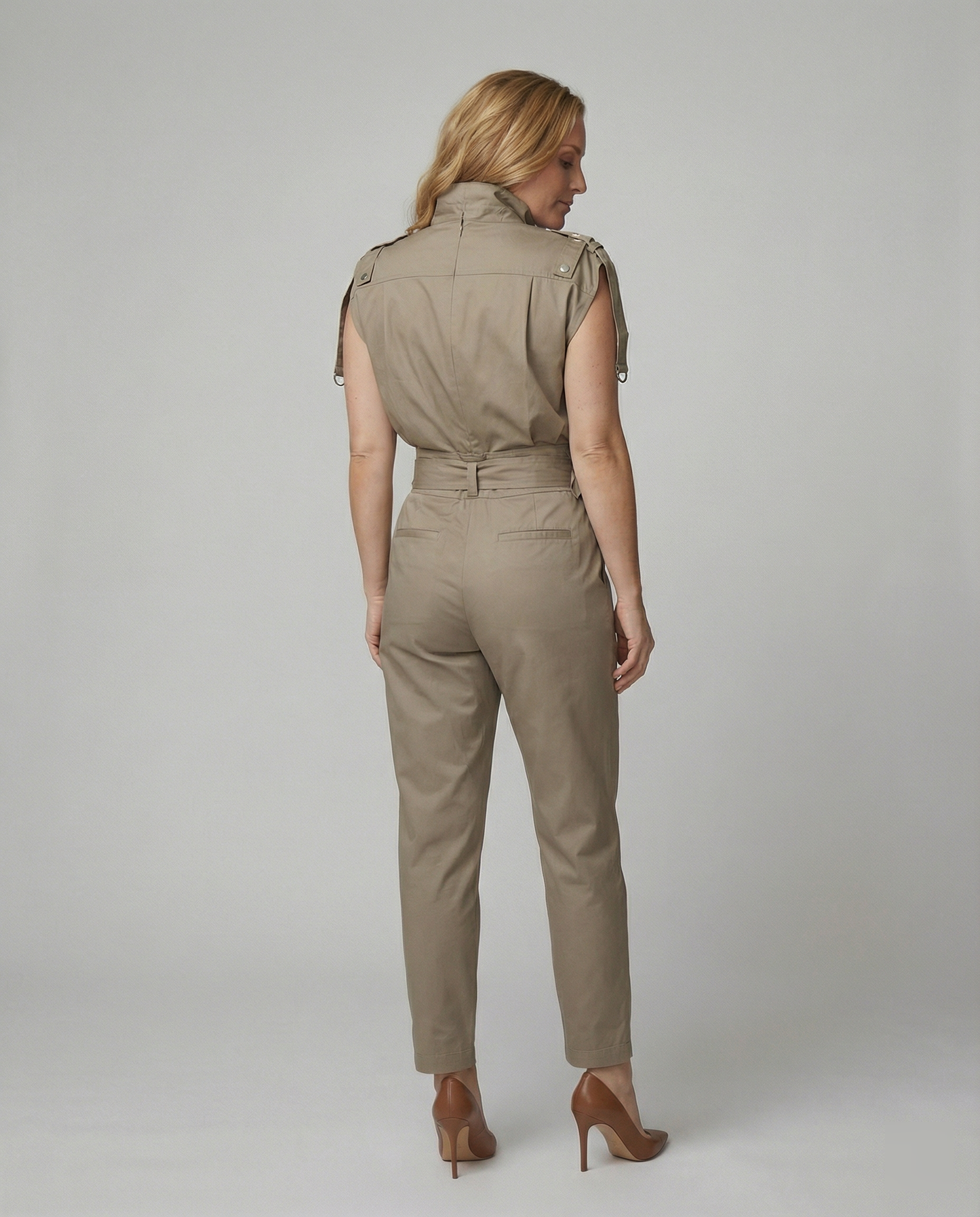 Damen Ärmelloser Jumpsuit Modern Stylisch