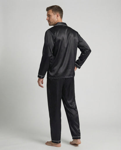 Herrenpyjama Satin Qualität