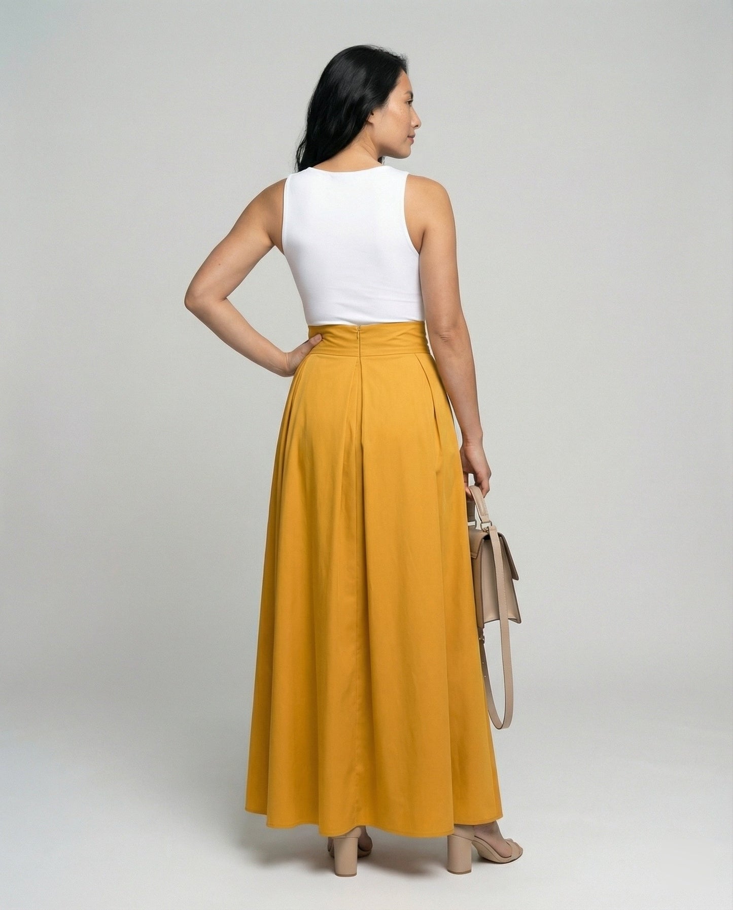 Norvielle Damen Faltrock Elegantes Design