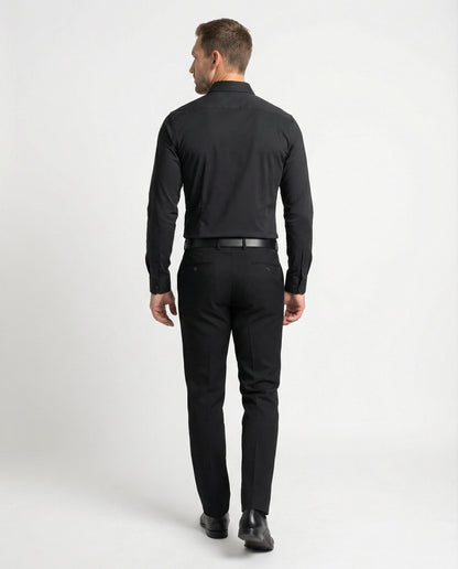 Herren Business Stretch Hemd Elastisch Weiß
