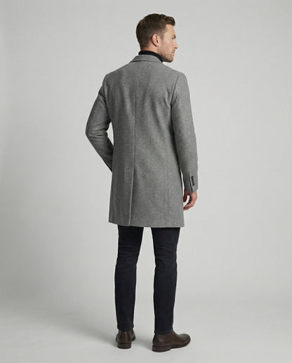 Herren Wintermantel Revers Elegantes Design