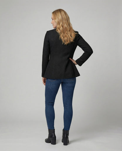 Damen Ärmelloses Blazer Hahnentritt
