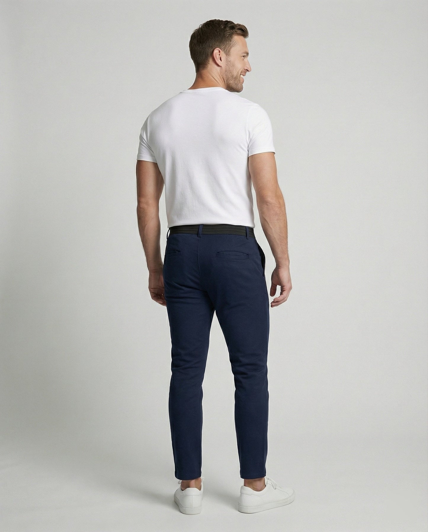 Herren Chino Hose Körpernah Geschnitten Slimfit