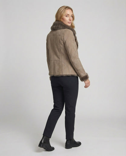 Norvielle Damen Winterjacke Elegant Kragen