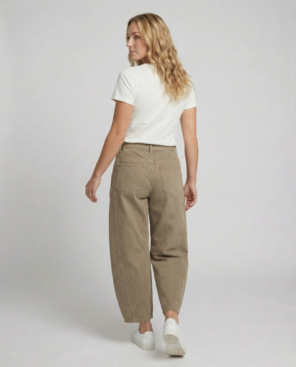 Damen Weitebein Jeans Hose Denim