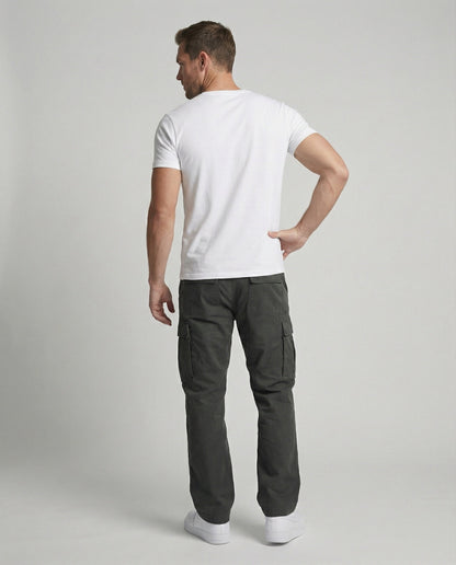 Herren Sommer Cargohose Flexibel Beige