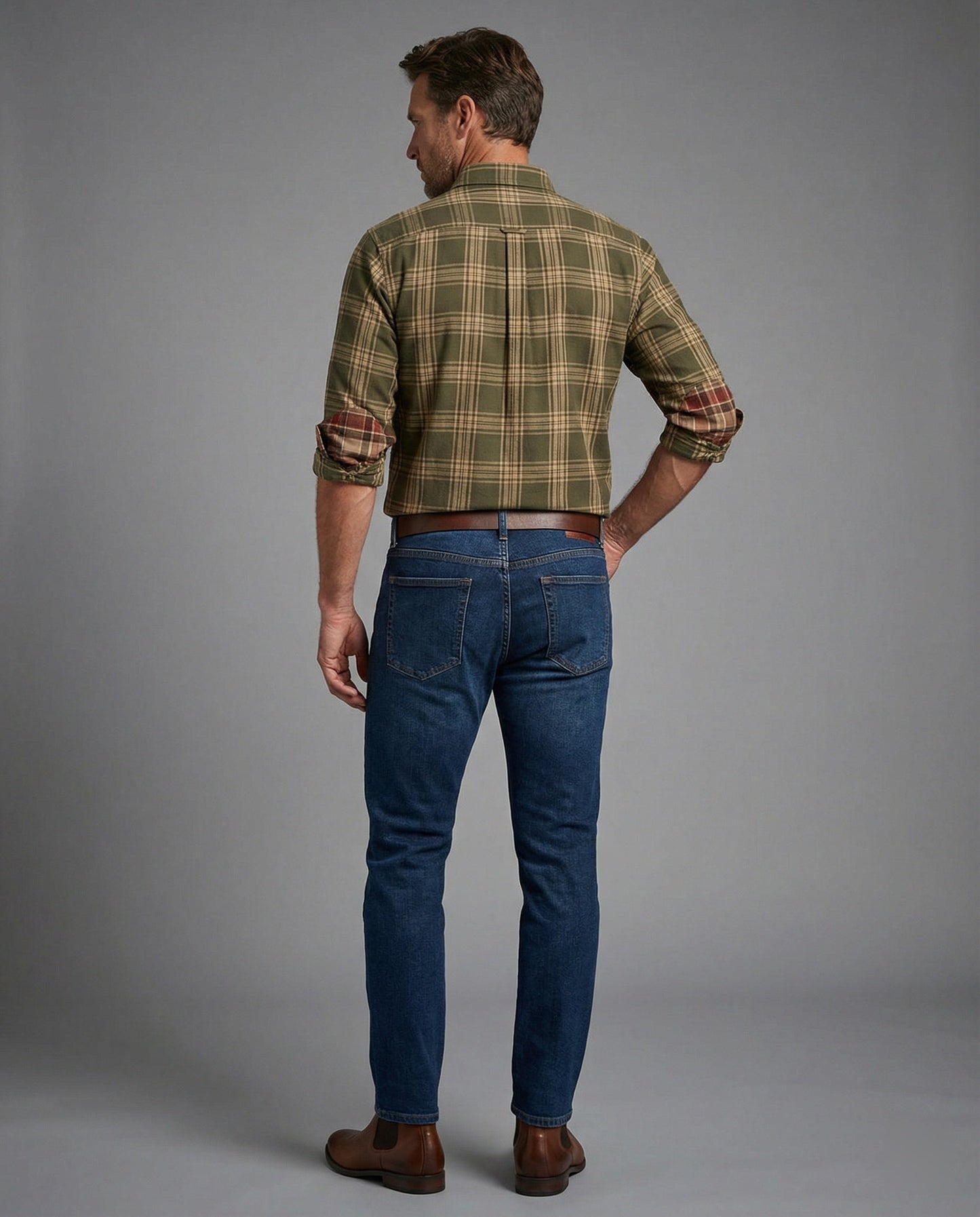 Herren Langarmhemd Flanell