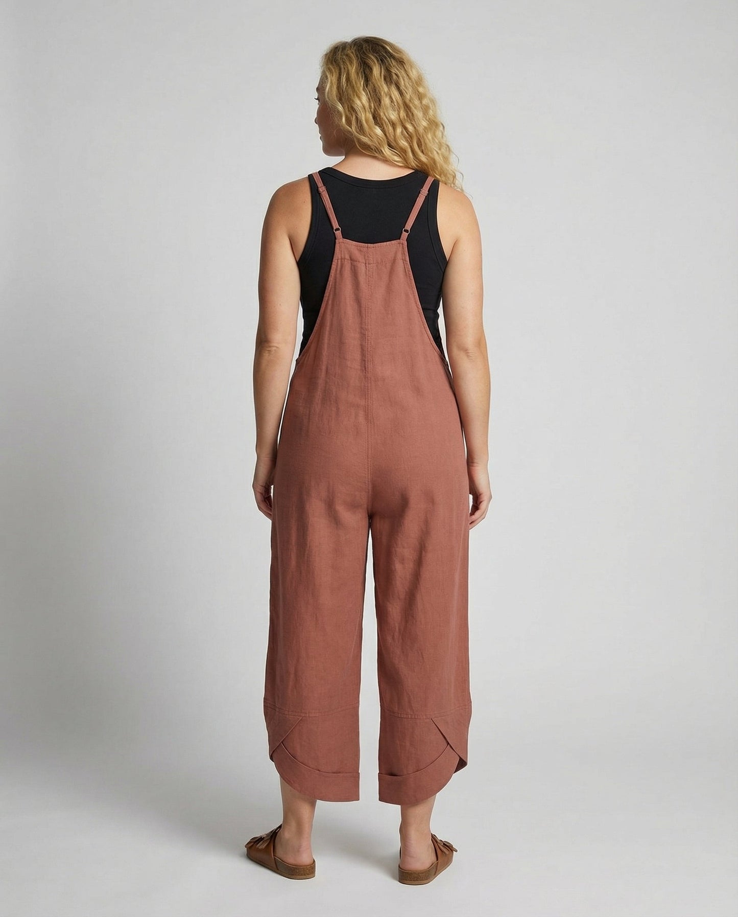 Latzhose Damen Leicht Sommer Beige