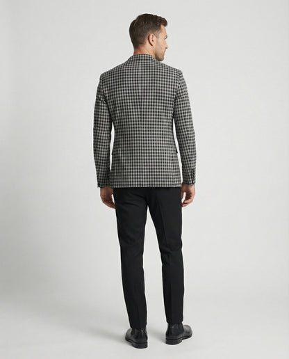 Herren Glencheck Sakko Slim Fit Einreiher