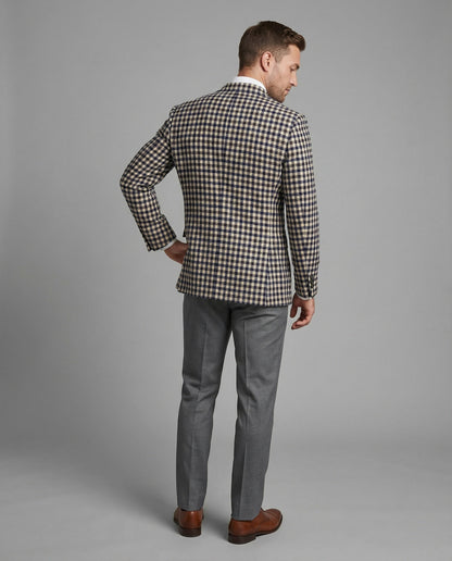 Herren Karierter Blazer Sportlich Eleganter Blazer