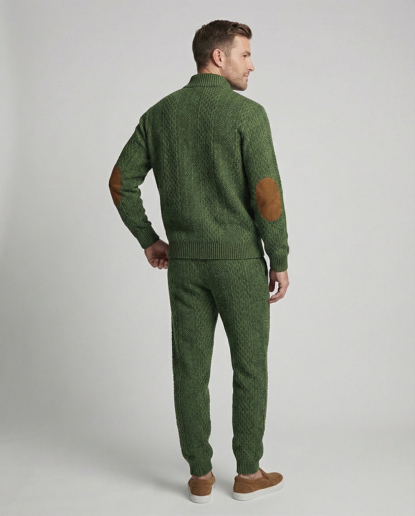 Herren Strickanzug Stehkragen