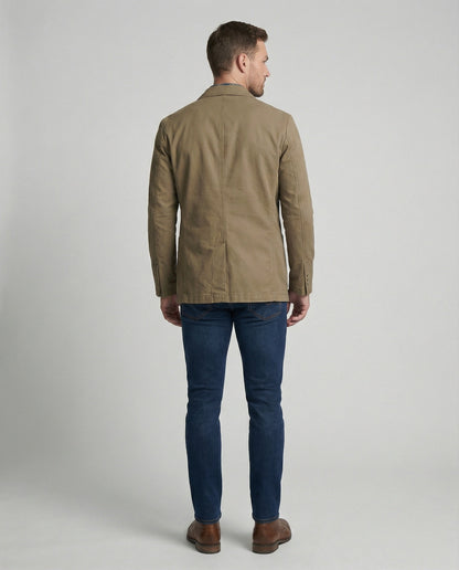 Herren Blazer Baumwolle Leicht Beige