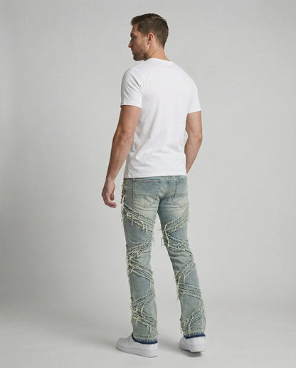 Herren Jeans Gerade Destroyed Look