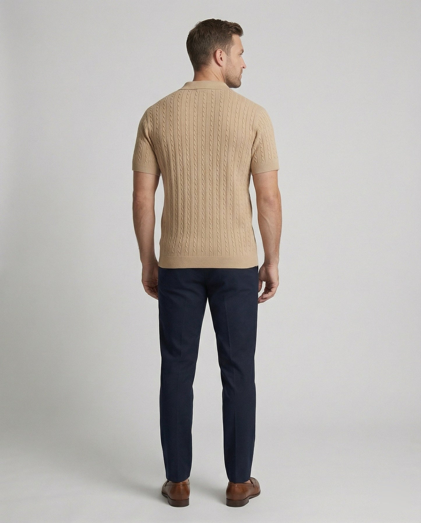 Herren Kurzarm Strickhemd - Norvielle