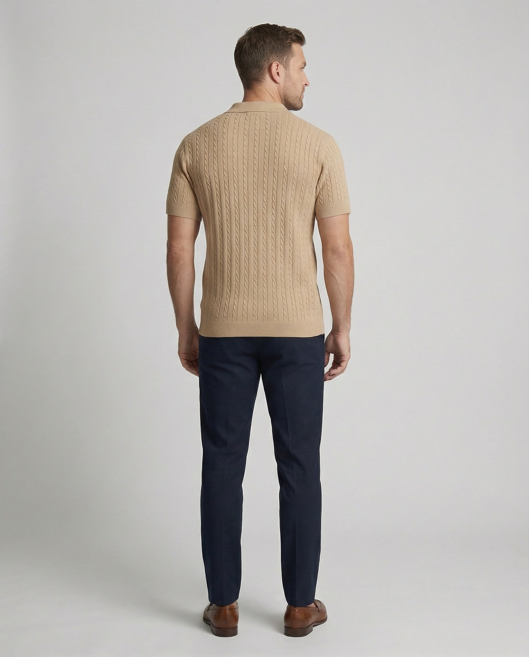 Herren Kurzarm Strickhemd - Norvielle