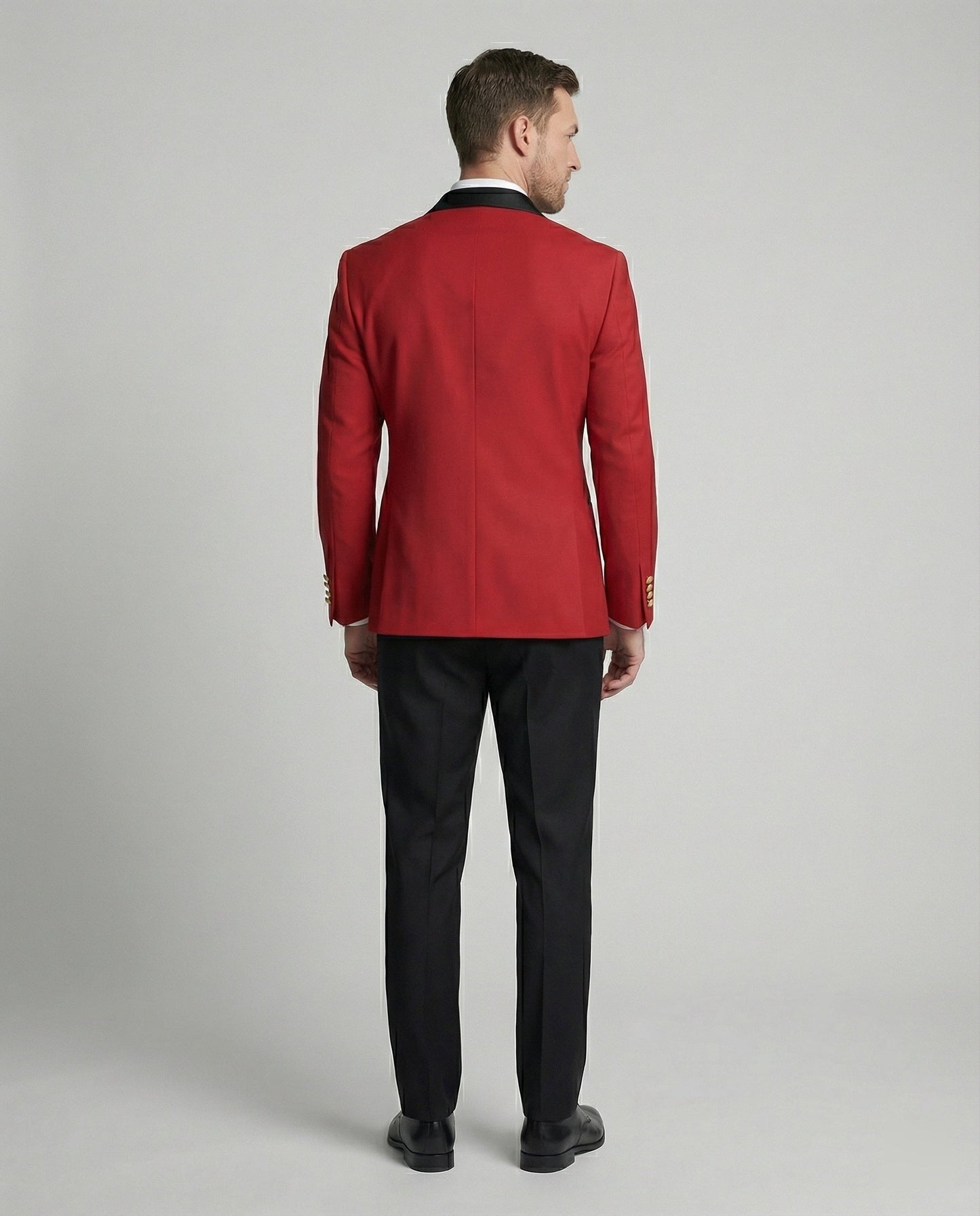 Herren Doppelreiher Blazer aus Wolle mit goldenen Knöpfen
