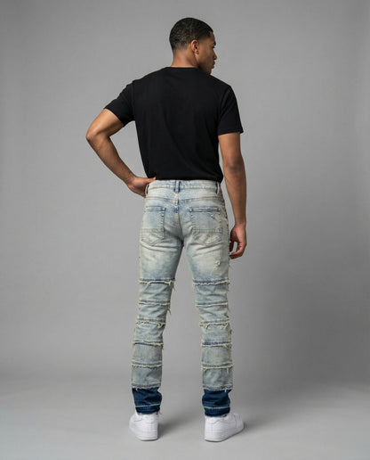 Herren Slimfit Destroyed Jeans