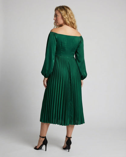 Schwangerschaftsmaxikleid Plissiert Schulterfrei