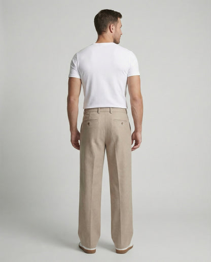 Herren Stoffhose Gerade Weit Bein