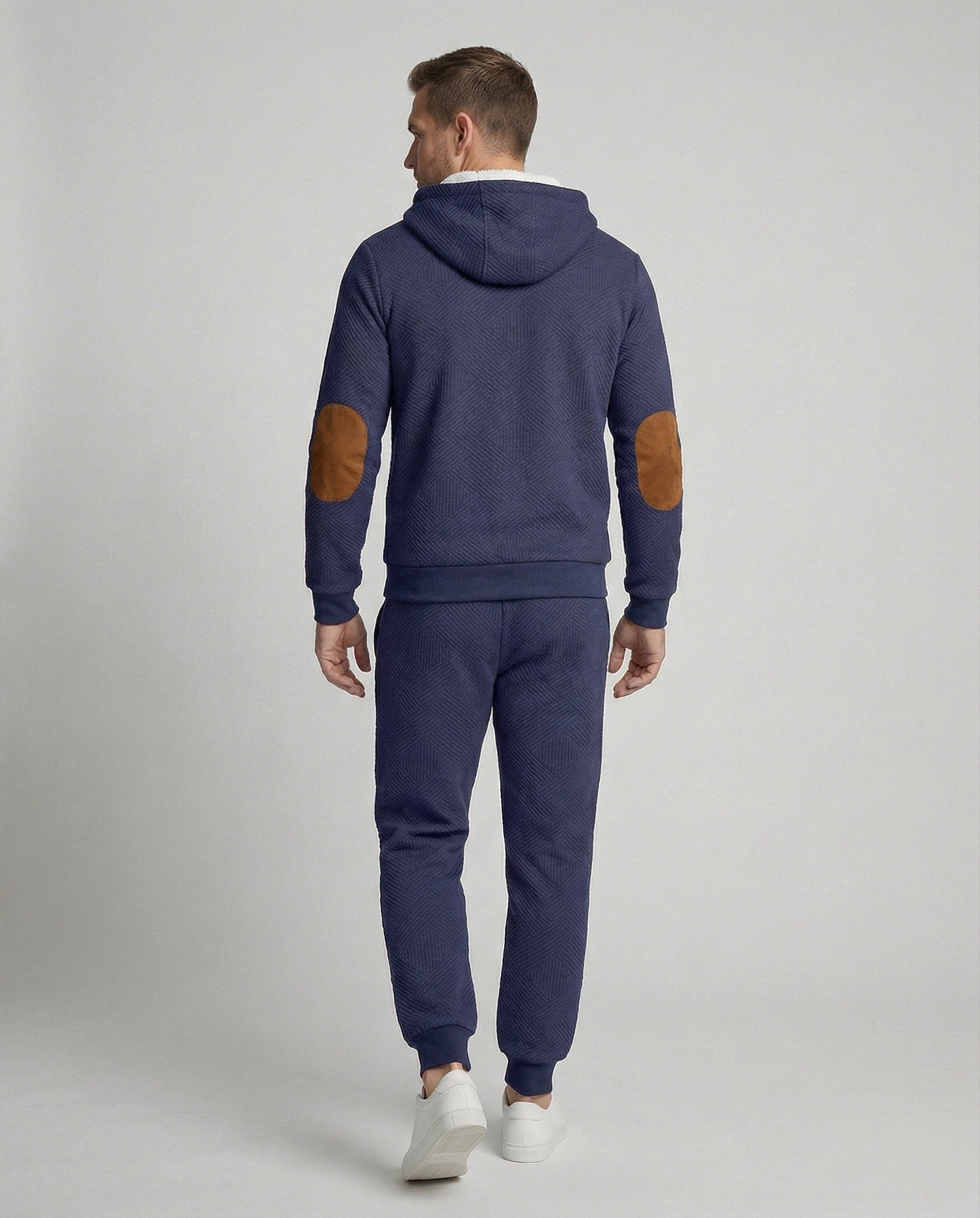Herren Hoodie Jogginganzug Set Baumwolle Schwarz - Norvielle