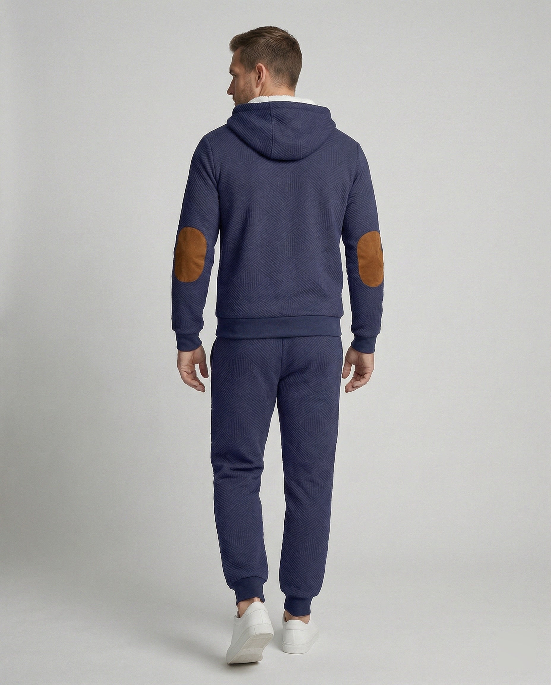 Herren Hoodie Jogginganzug Set Baumwolle Schwarz - Norvielle